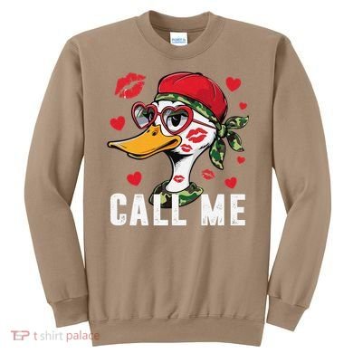 Call Me Valentines Duck Hunting Lover For Hunter Sweatshirt