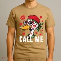 Call Me Valentines Duck Hunting Lover For Hunter T-Shirt thumb 3