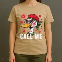 Call Me Valentines Duck Hunting Lover For Hunter T-Shirt thumb 4