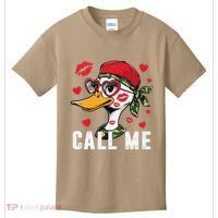 Call Me Valentines Duck Hunting Lover For Hunter Kids T-Shirt thumb 0