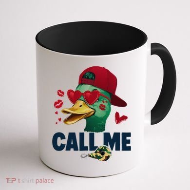 Call Me Valentines Duck Hunting Lover Funny Hunter Coffee Mug back