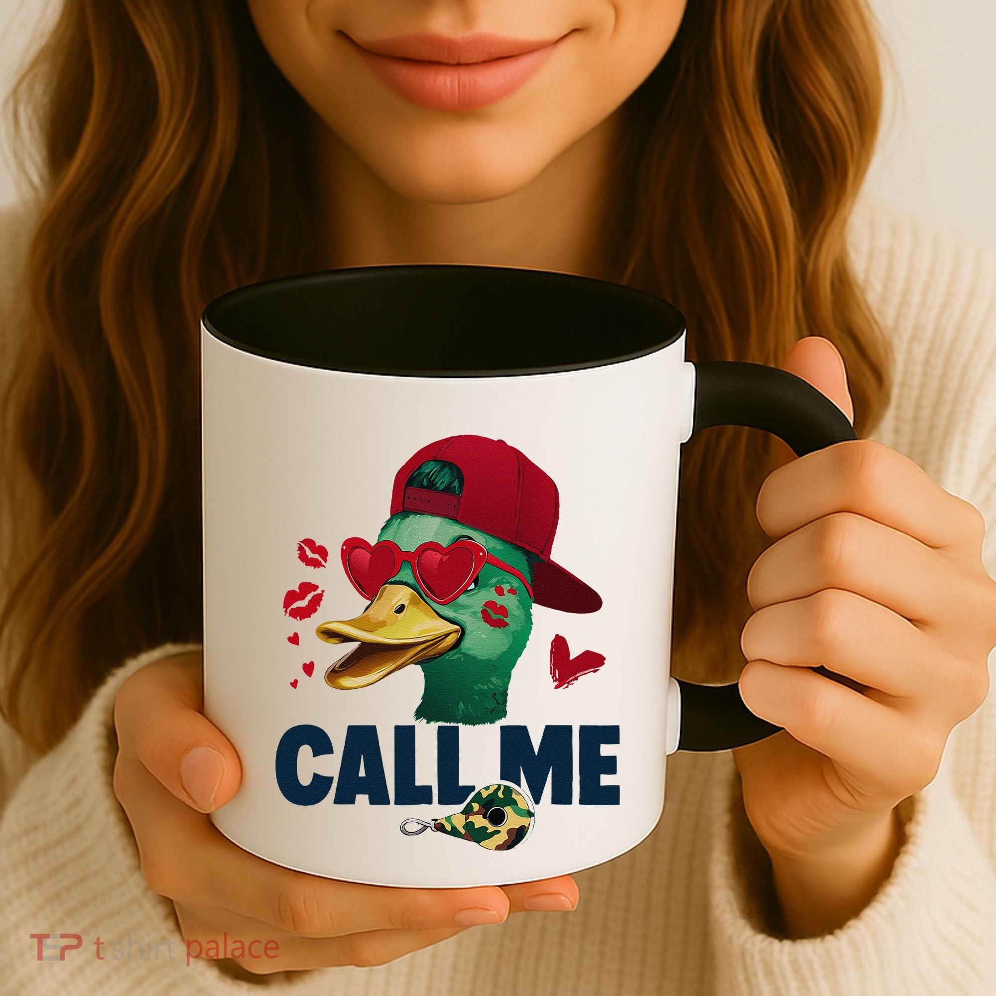 Call Me Valentines Duck Hunting Lover Funny Hunter Coffee Mug