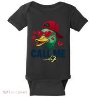 Call Me Valentines Duck Hunting Lover Funny Hunter Baby Bodysuit thumb 0