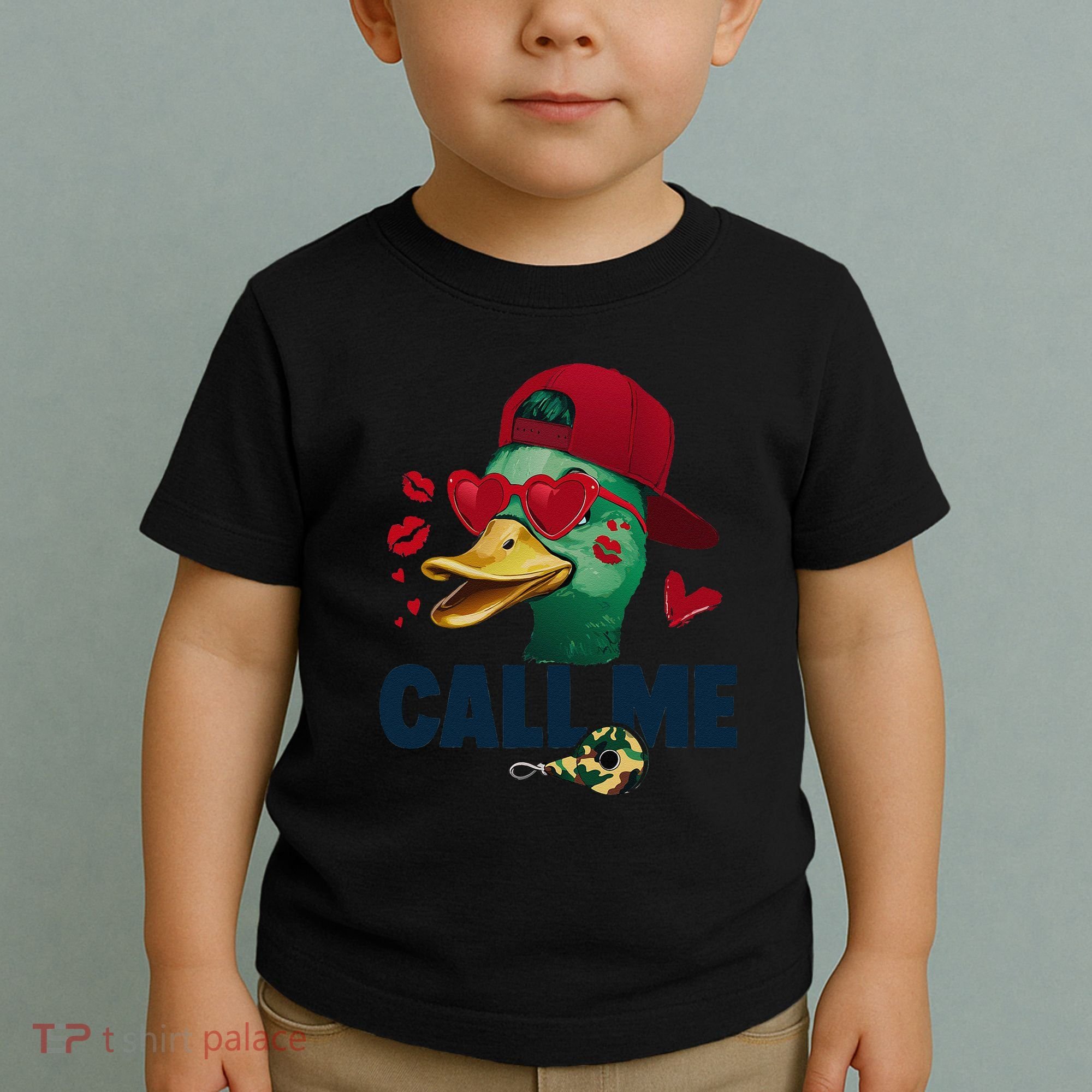 Call Me Valentines Duck Hunting Lover Funny Hunter Toddler T-Shirt