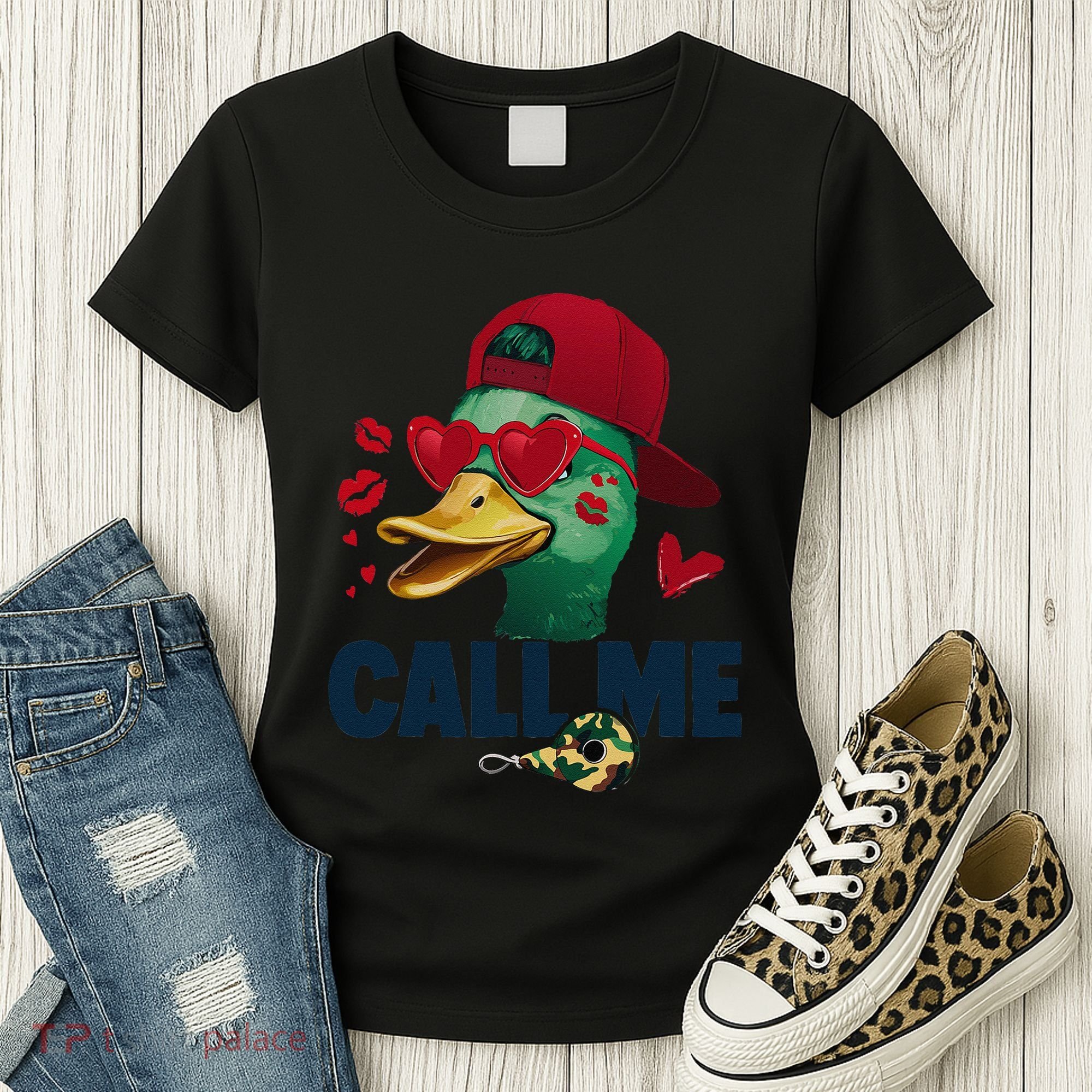 Call Me Valentines Duck Hunting Lover Funny Hunter Women's T-Shirt