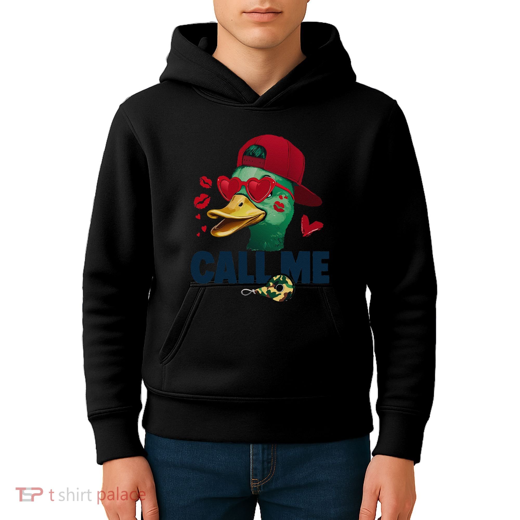Call Me Valentines Duck Hunting Lover Funny Hunter Kids Hoodie