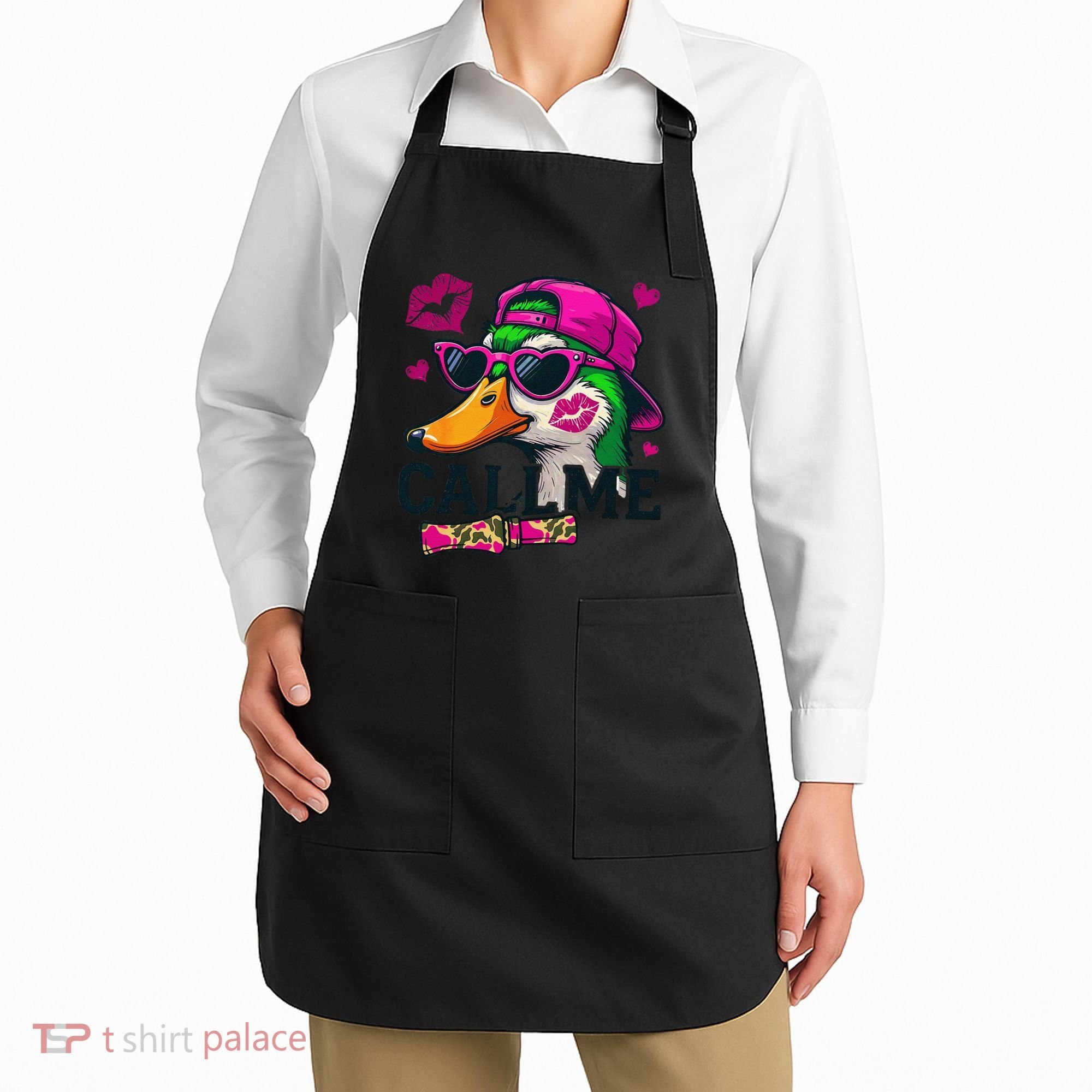 Call Me Valentines Duck Hunting Lover For Hunter Apron