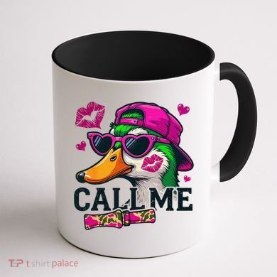 Call Me Valentines Duck Hunting Lover For Hunter Coffee Mug back