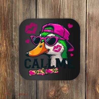 Call Me Valentines Duck Hunting Lover For Hunter Coaster