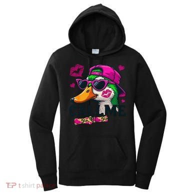 Call Me Valentines Duck Hunting Lover For Hunter Women's Hoodie