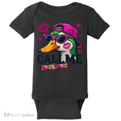 Call Me Valentines Duck Hunting Lover For Hunter Baby Bodysuit
