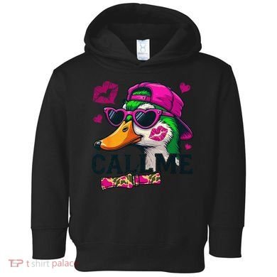 Call Me Valentines Duck Hunting Lover For Hunter Toddler Hoodie