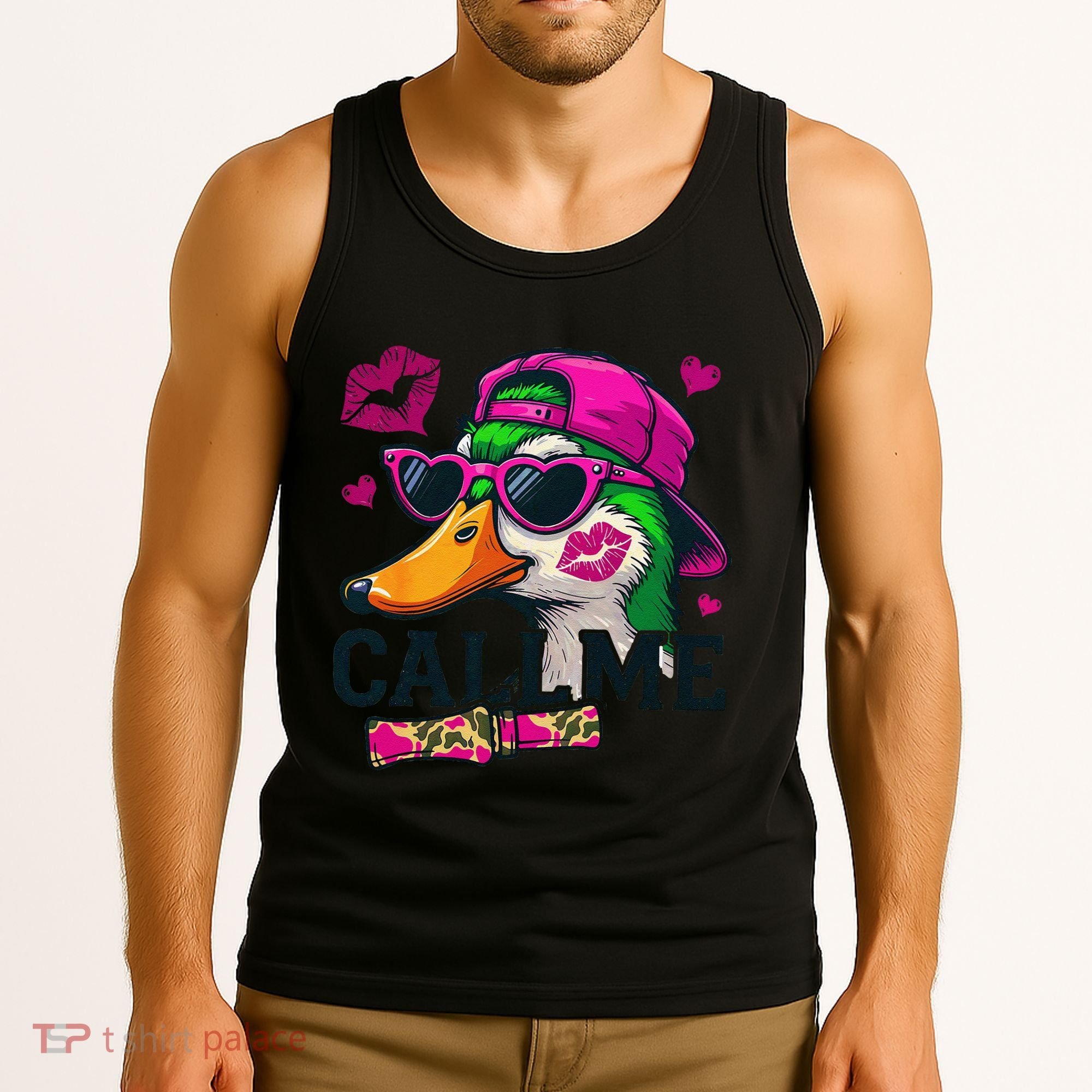 Call Me Valentines Duck Hunting Lover For Hunter Tank Top