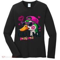 Call Me Valentines Duck Hunting Lover For Hunter Women's Long Sleeve Shirt thumb 0