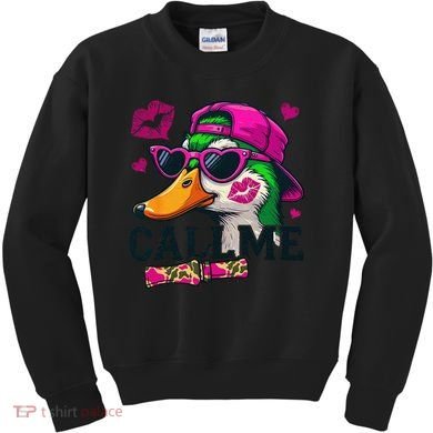 Call Me Valentines Duck Hunting Lover For Hunter Kids Sweatshirt