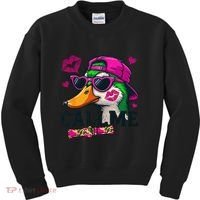 Call Me Valentines Duck Hunting Lover For Hunter Kids Sweatshirt thumb 0