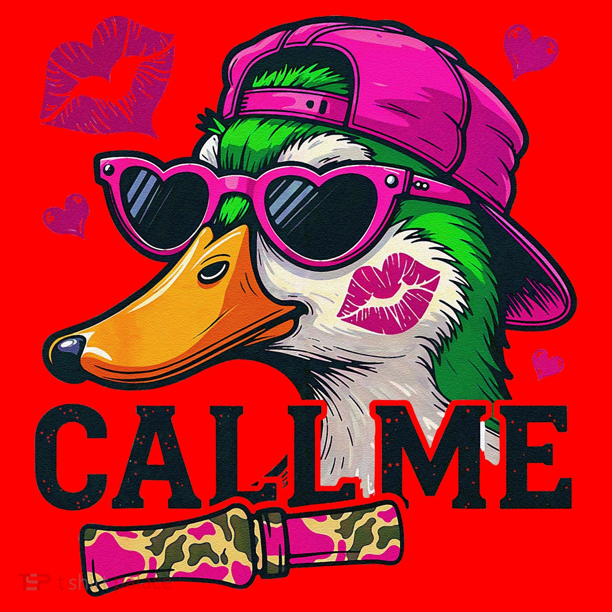 Call Me Valentines Duck Hunting Lover For Hunter Santa Hat