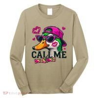 Call Me Valentines Duck Hunting Lover For Hunter Long Sleeve Shirt thumb 0