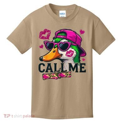 Call Me Valentines Duck Hunting Lover For Hunter Kids T-Shirt