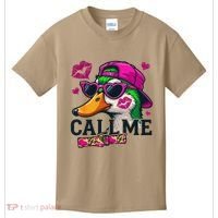Call Me Valentines Duck Hunting Lover For Hunter Kids T-Shirt thumb 0