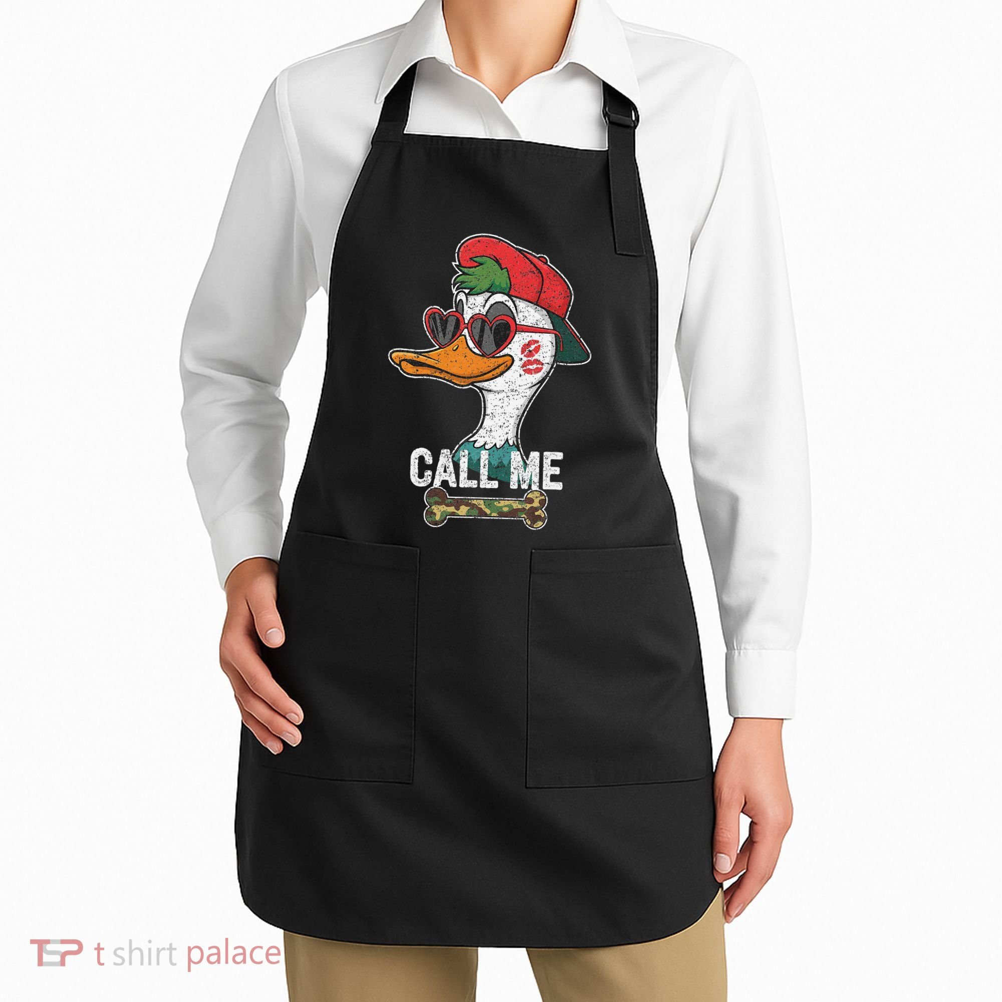 Call Me Valentines Duck Hunting Lover For Hunter Apron