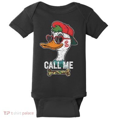 Call Me Valentines Duck Hunting Lover For Hunter Baby Bodysuit