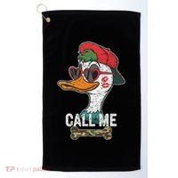 Call Me Valentines Duck Hunting Lover For Hunter Golf Towel thumb 0