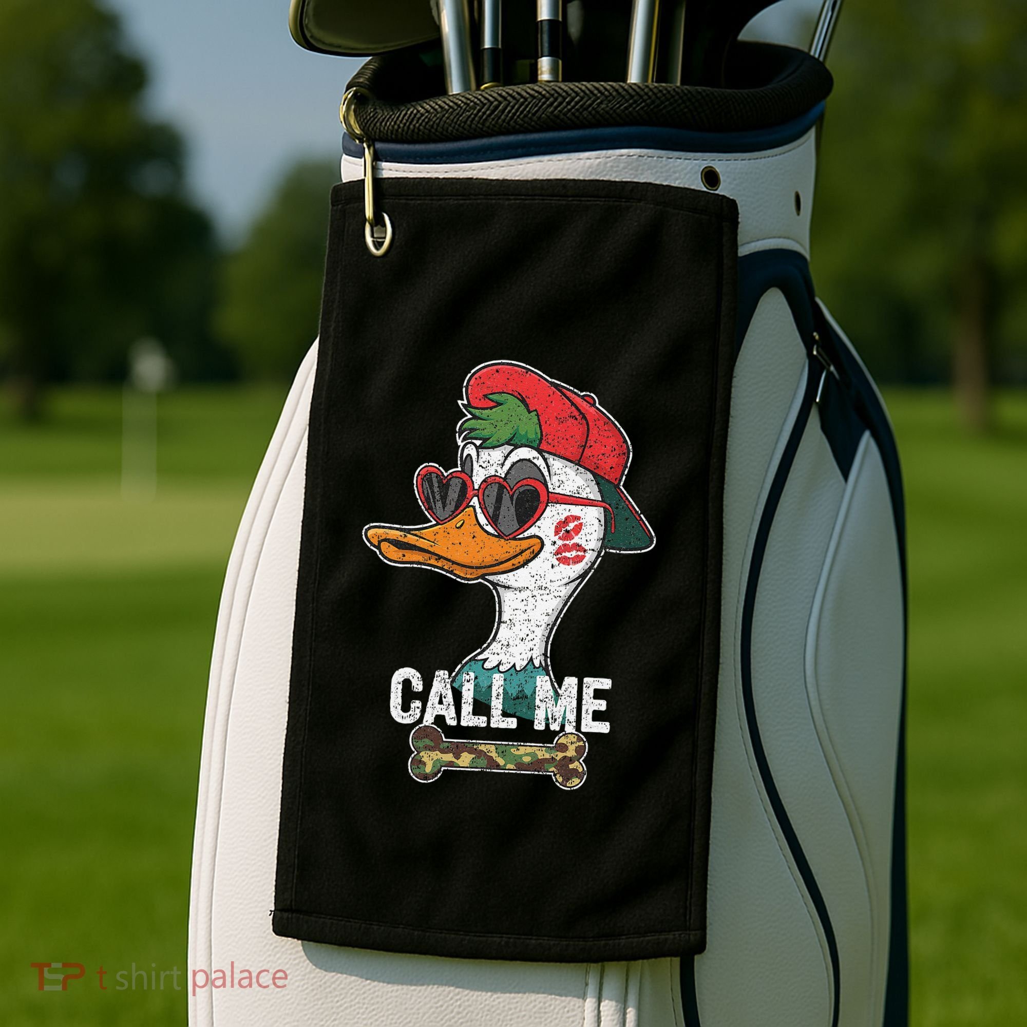 Call Me Valentines Duck Hunting Lover For Hunter Golf Towel