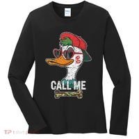 Call Me Valentines Duck Hunting Lover For Hunter Women's Long Sleeve Shirt thumb 0