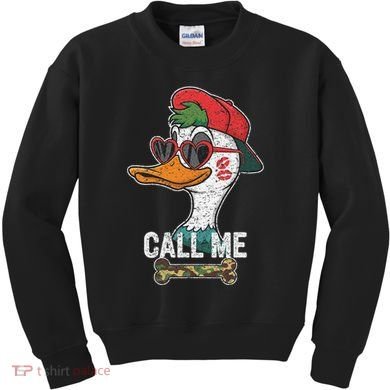 Call Me Valentines Duck Hunting Lover For Hunter Kids Sweatshirt