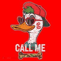 Call Me Valentines Duck Hunting Lover For Hunter Santa Hat thumb 1