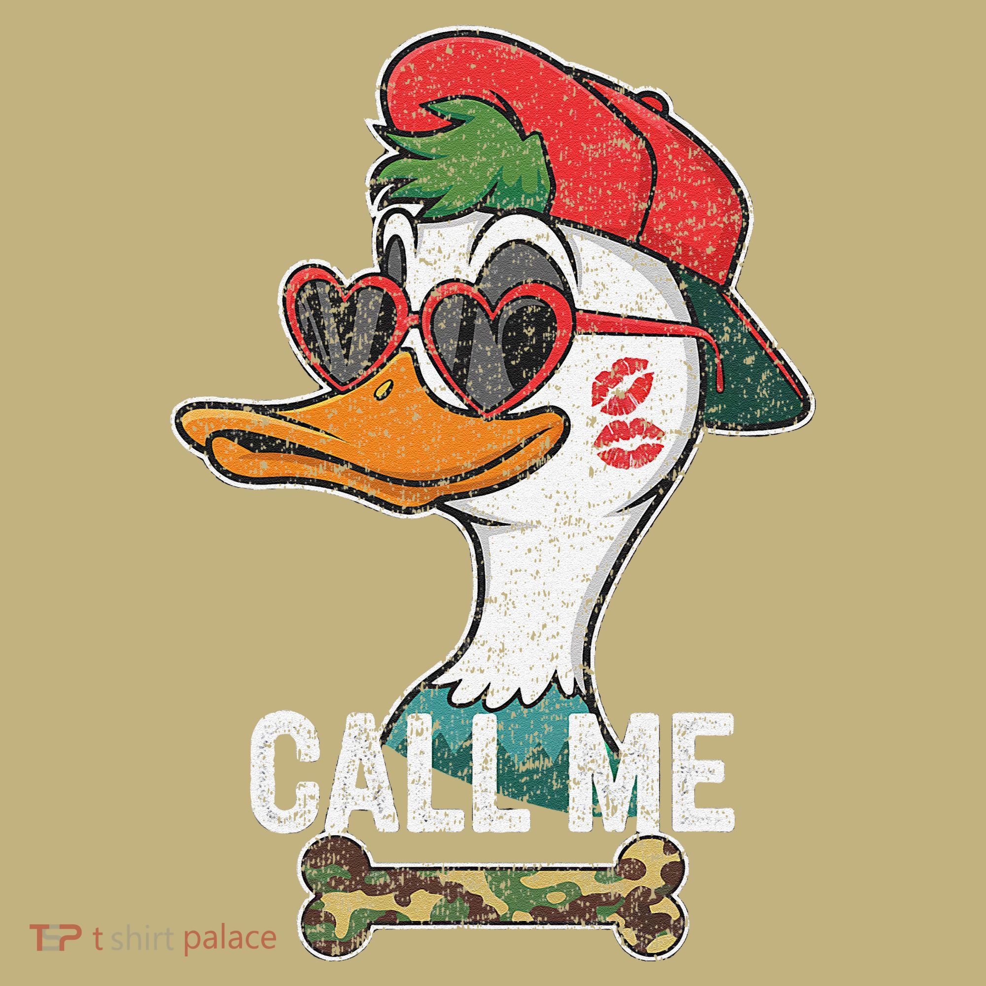 Call Me Valentines Duck Hunting Lover For Hunter Kids T-Shirt