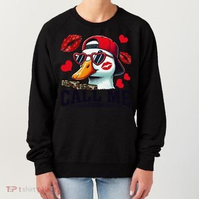 Call Me Valentines Duck Hunting Lover For Hunter Women's Sweatshirt
