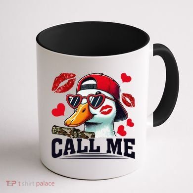 Call Me Valentines Duck Hunting Lover For Hunter Coffee Mug back