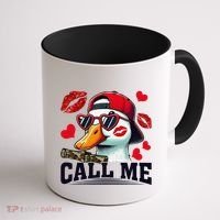 Call Me Valentines Duck Hunting Lover For Hunter Coffee Mug thumb 1