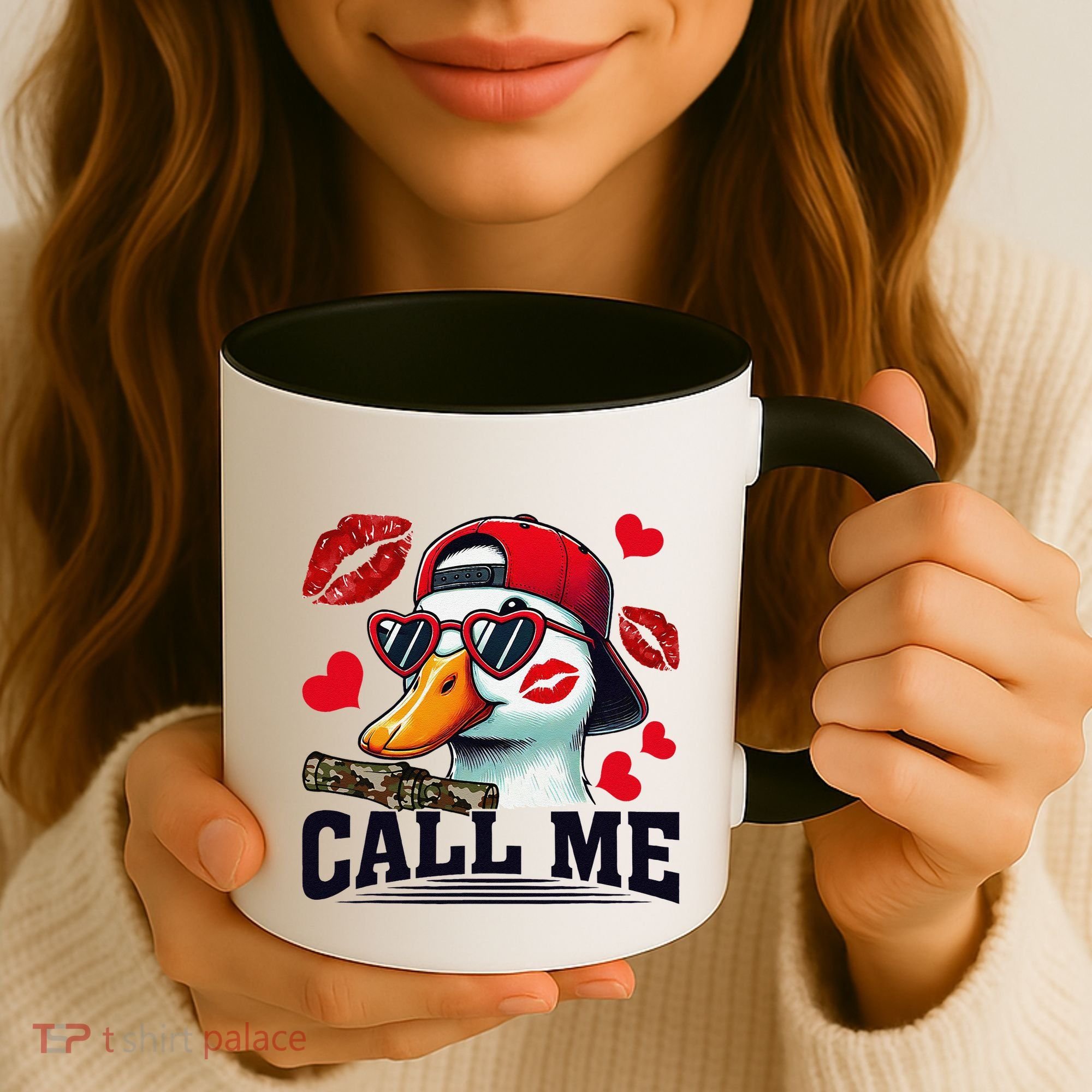 Call Me Valentines Duck Hunting Lover For Hunter Coffee Mug