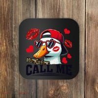 Call Me Valentines Duck Hunting Lover For Hunter Coaster thumb 0