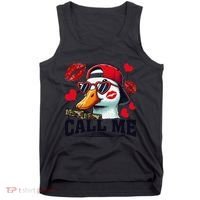 Call Me Valentines Duck Hunting Lover For Hunter Tank Top thumb 0