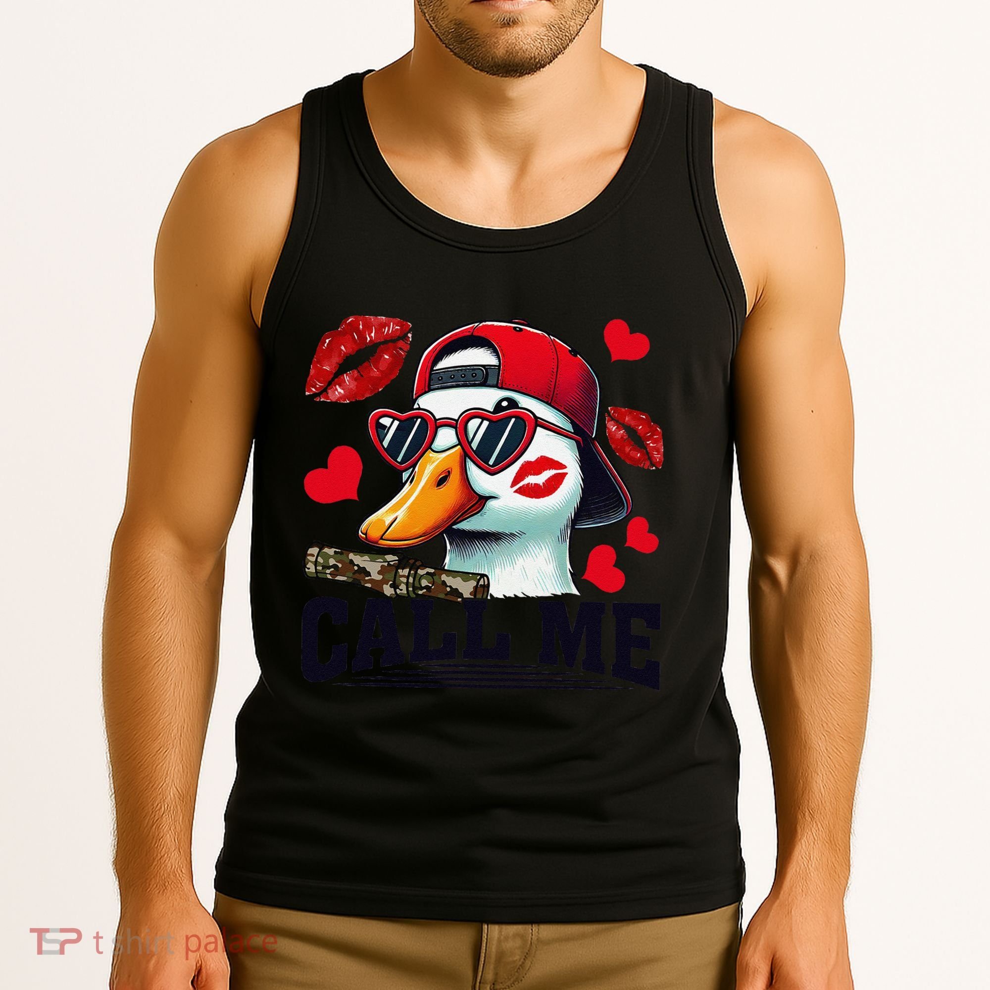 Call Me Valentines Duck Hunting Lover For Hunter Tank Top