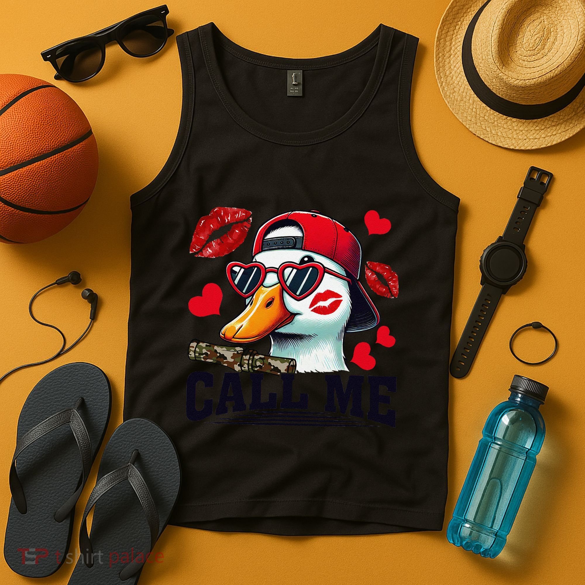Call Me Valentines Duck Hunting Lover For Hunter Tank Top