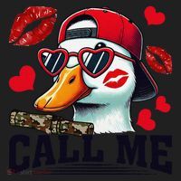 Call Me Valentines Duck Hunting Lover For Hunter Golf Towel thumb 3