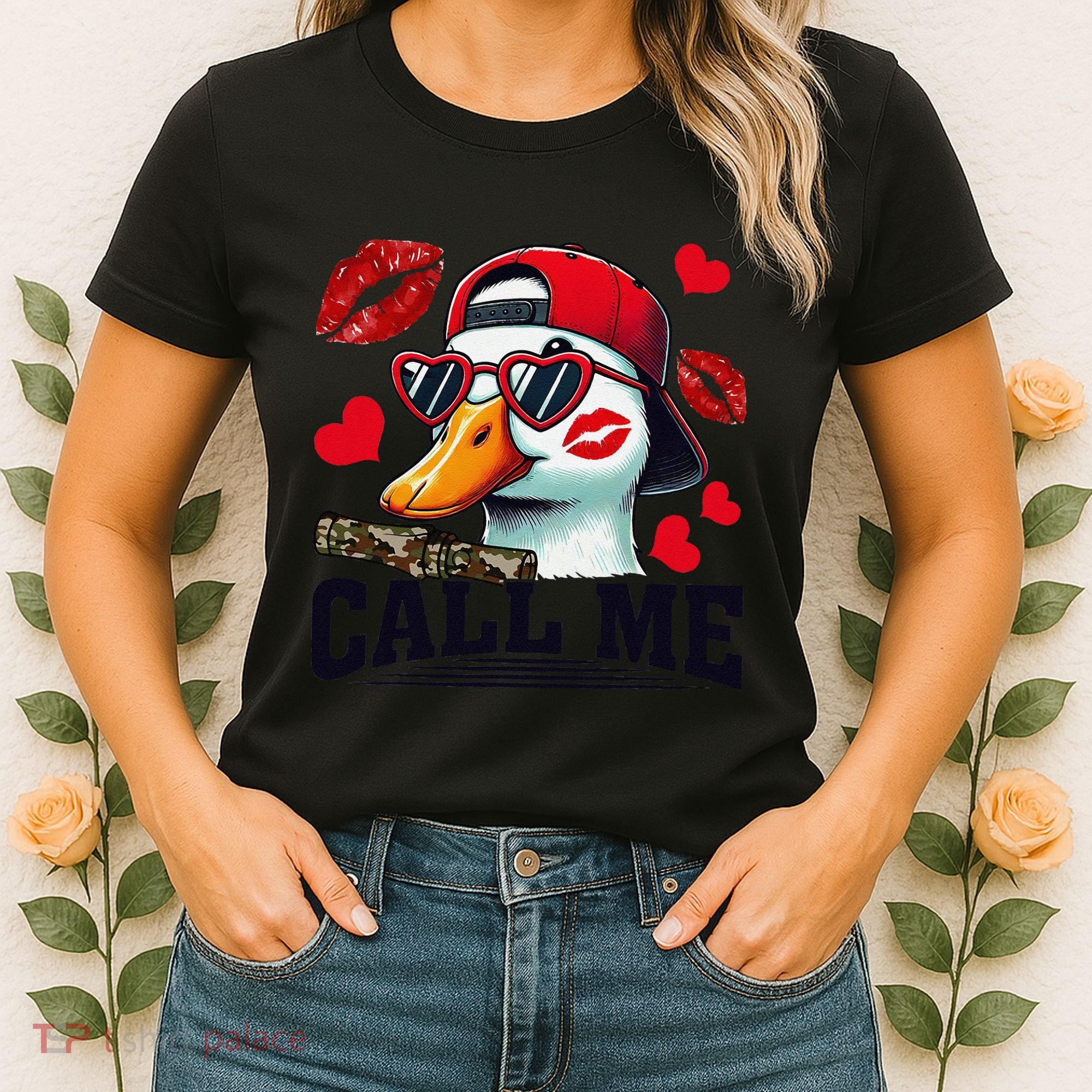Call Me Valentines Duck Hunting Lover For Hunter Women's T-Shirt