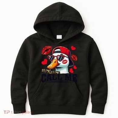 Call Me Valentines Duck Hunting Lover For Hunter Kids Hoodie