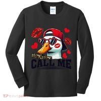 Call Me Valentines Duck Hunting Lover For Hunter Kids Long Sleeve Shirt thumb 0