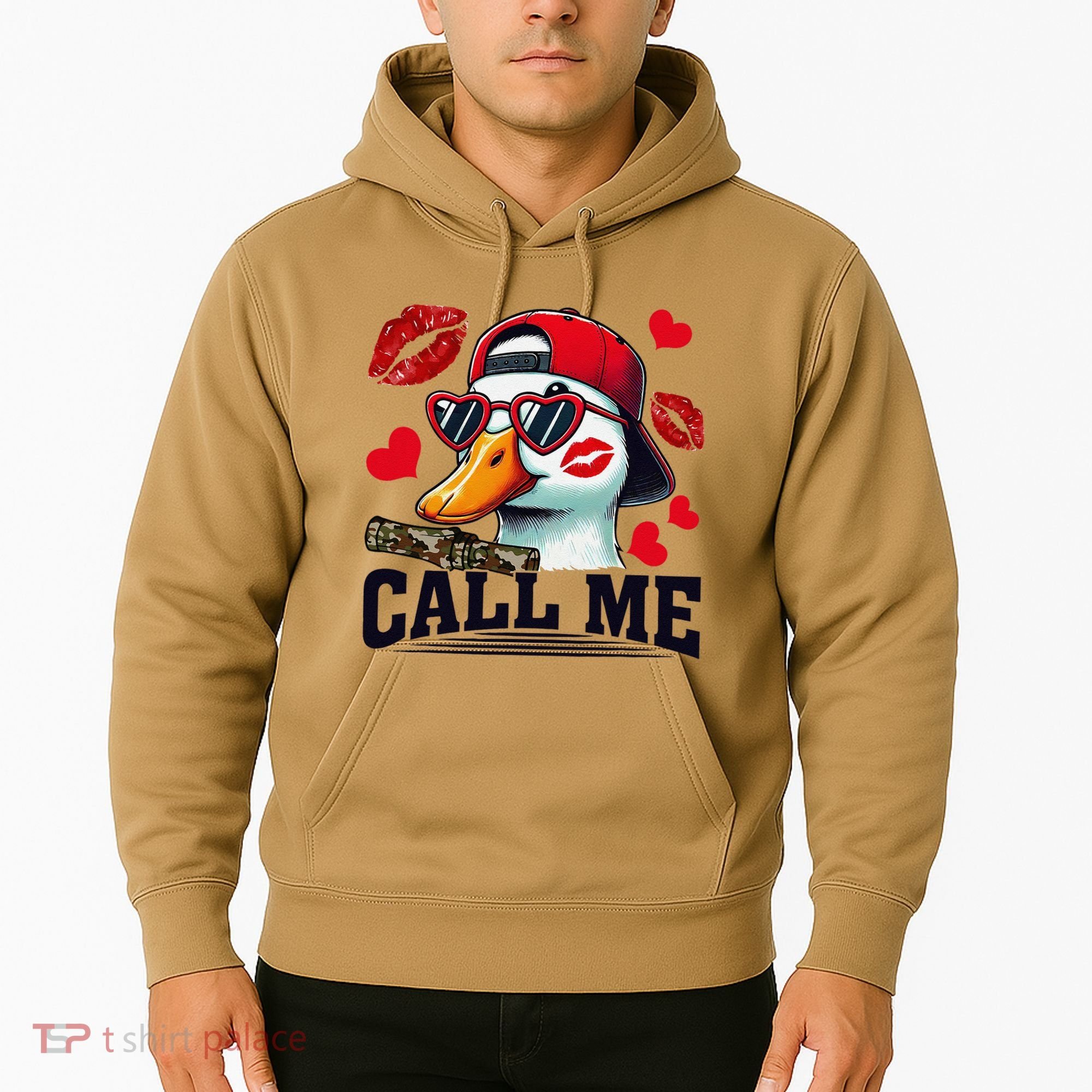 Call Me Valentines Duck Hunting Lover For Hunter Hoodie