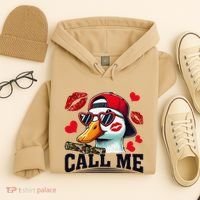 Call Me Valentines Duck Hunting Lover For Hunter Hoodie thumb 4