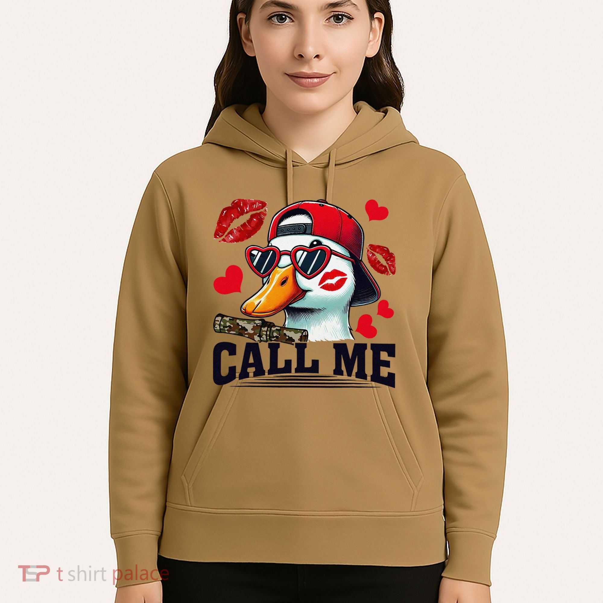 Call Me Valentines Duck Hunting Lover For Hunter Hoodie