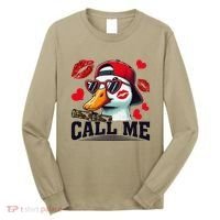 Call Me Valentines Duck Hunting Lover For Hunter Long Sleeve Shirt thumb 0