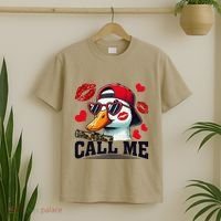 Call Me Valentines Duck Hunting Lover For Hunter T-Shirt thumb 2