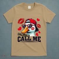 Call Me Valentines Duck Hunting Lover For Hunter T-Shirt thumb 5